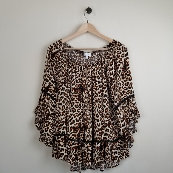 Fever Tops - Fever Animal Print Top Large